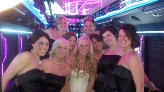 Happy customers enjoying luxury limousine service from logisticsflowhub.pro in a memorable experience.